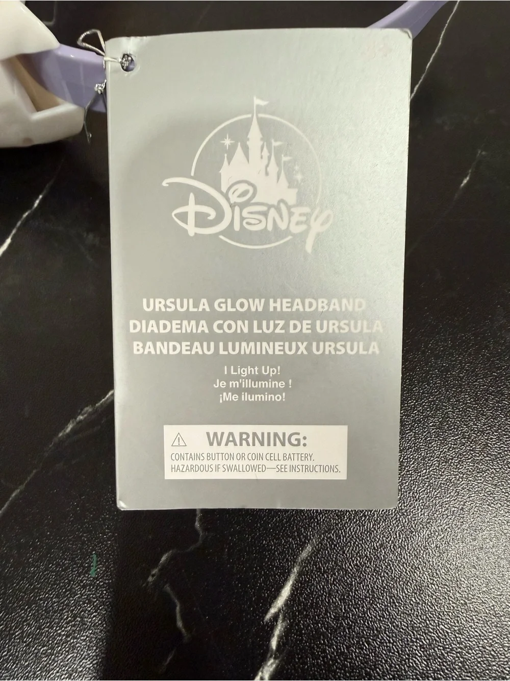 Disney Parks Light Up Ursula Hair Crown Plastic Ears Headband New Tags NWT